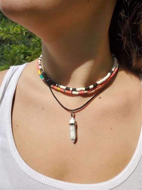 <strong>Kiara OBX necklace</strong> | Pogue jewelry | <strong>OBX</strong> jewelry | <strong>OBX</strong> inspired jewelry | Heishi bead chokers | Summer (66) $. . Obx kiara necklace